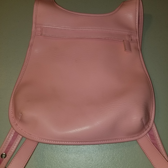 Small Vegan Leather Backpack in Baby Pink - Picture 2 of 6